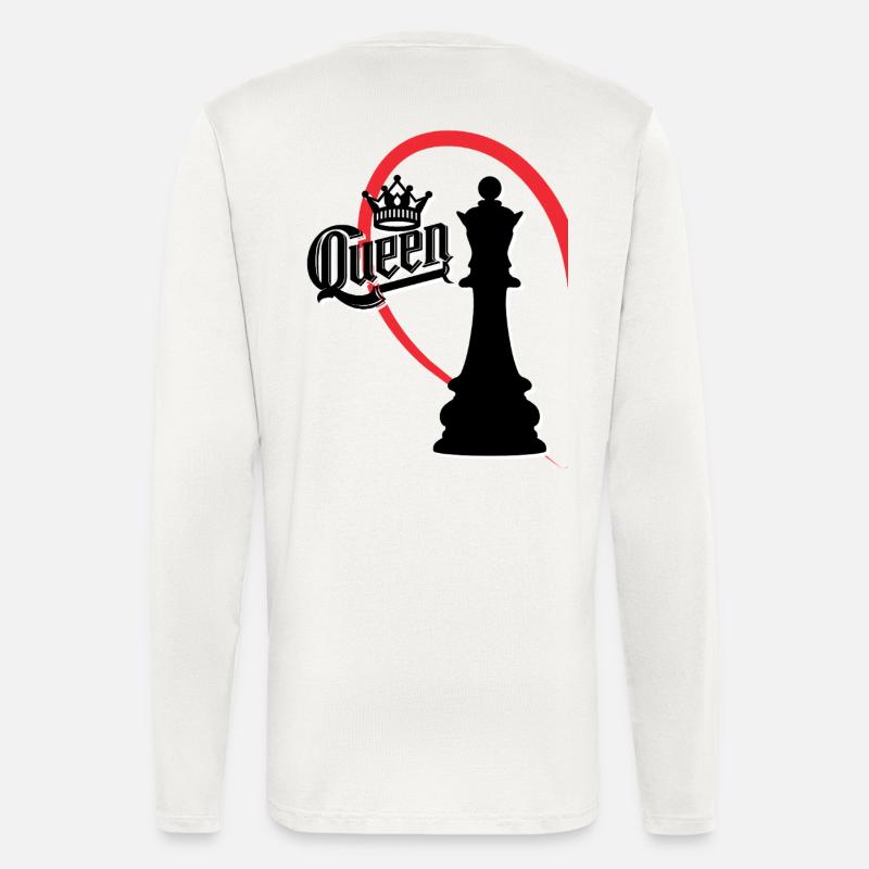 Chess Queen Left Half Heart - Longsleeve - made by SPREAD  - OFF WHITE