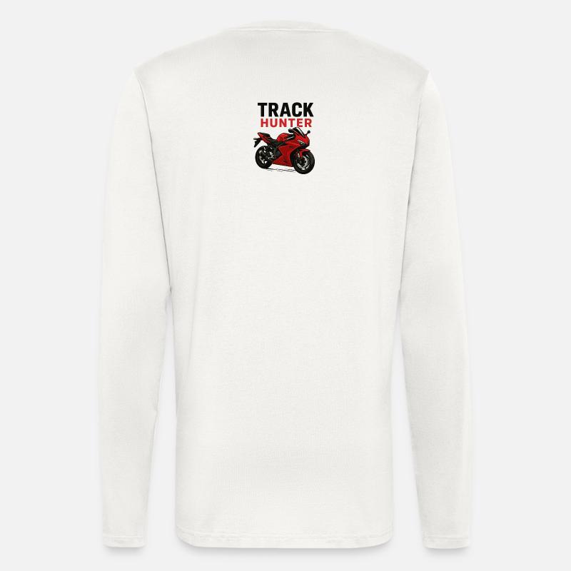 Track Hunter Motorrad - Langarmshirt - made by SPREAD  - OFF WHITE