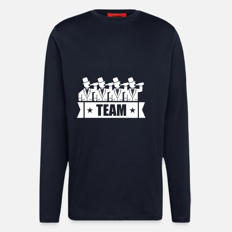 Bachelor Party Team - Langarmshirt - made by SPREAD  - DARK NAVY