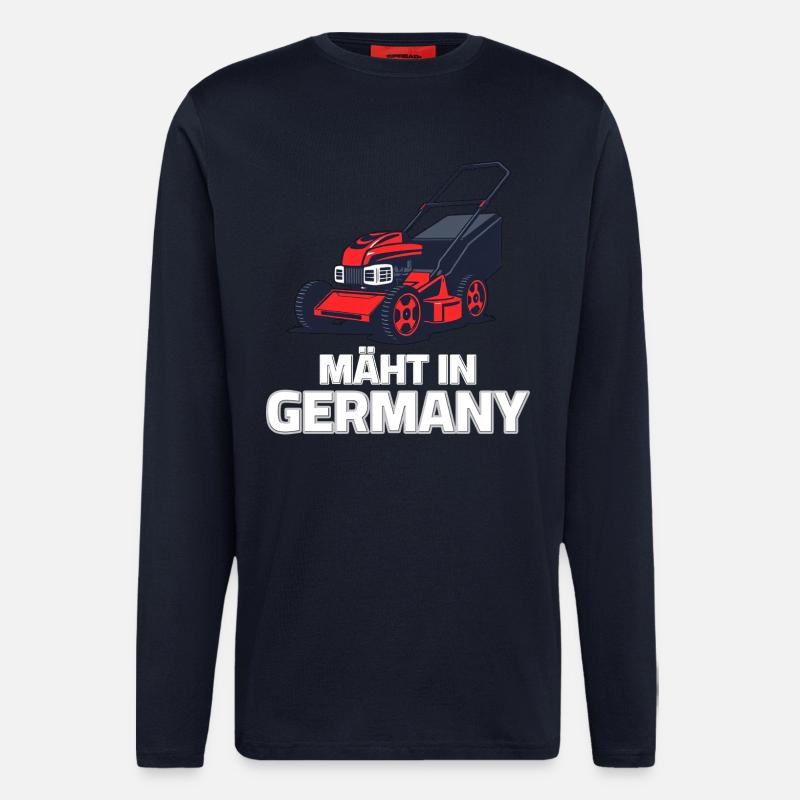 Rasenmäher - Mäht in Germany - Langarmshirt - made by SPREAD  - DARK NAVY