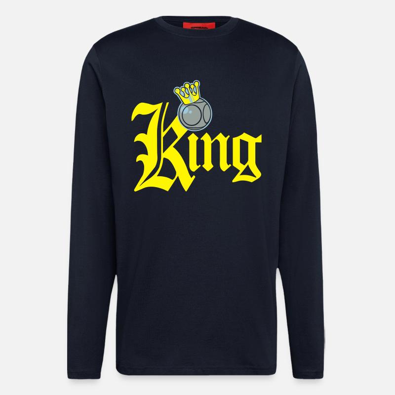 König Petanque Tippfehler - Langarmshirt - made by SPREAD - DARK NAVY