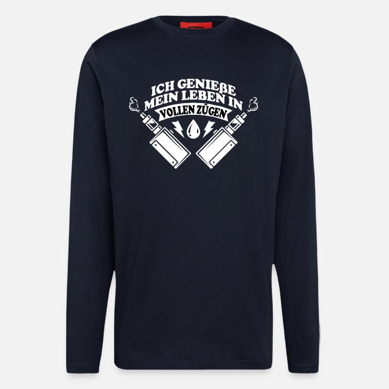 Ich genieße... - Langarmshirt - made by SPREAD  - DARK NAVY