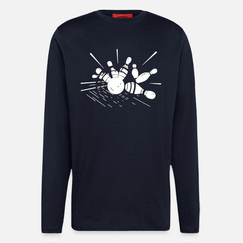 Bowling - Kegel - Langarmshirt - made by SPREAD  - DARK NAVY