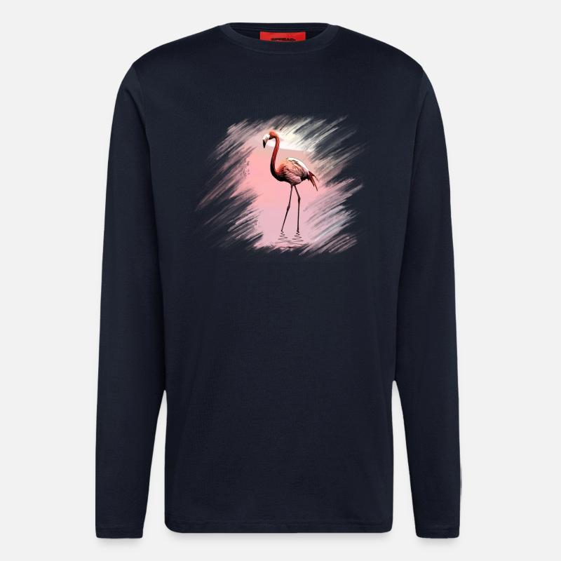 flamingo - Longsleeve - made by SPREAD  - DARK NAVY