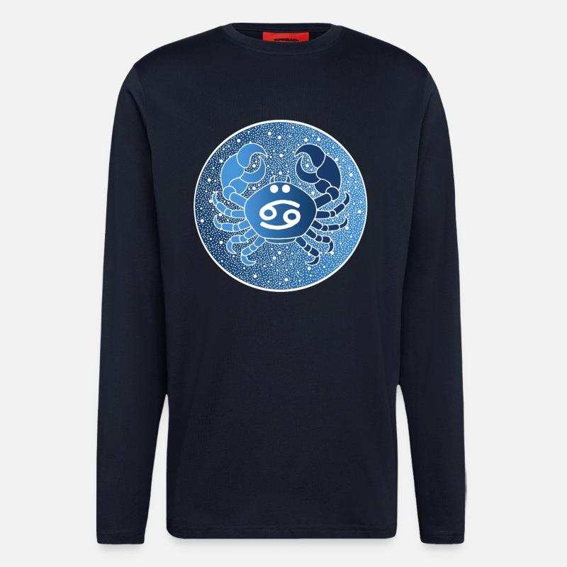 Sternzeichen: Krebs - Langarmshirt - made by SPREAD  - DARK NAVY