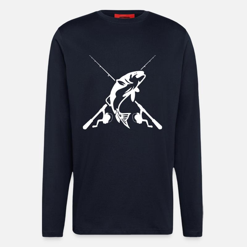 pêche - Manches longues bio décontracté fabriqué en UE - DARK NAVY