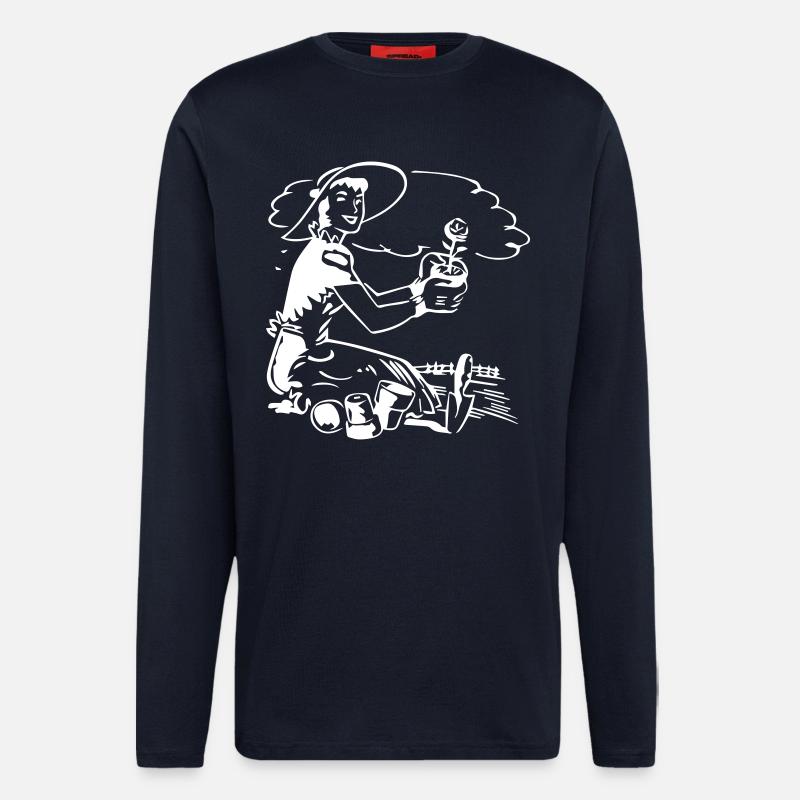 Gärtnerin - Garten - Langarmshirt - made by SPREAD  - DARK NAVY