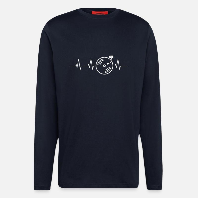 DJ Herzschlag - Langarmshirt - made by SPREAD  - DARK NAVY