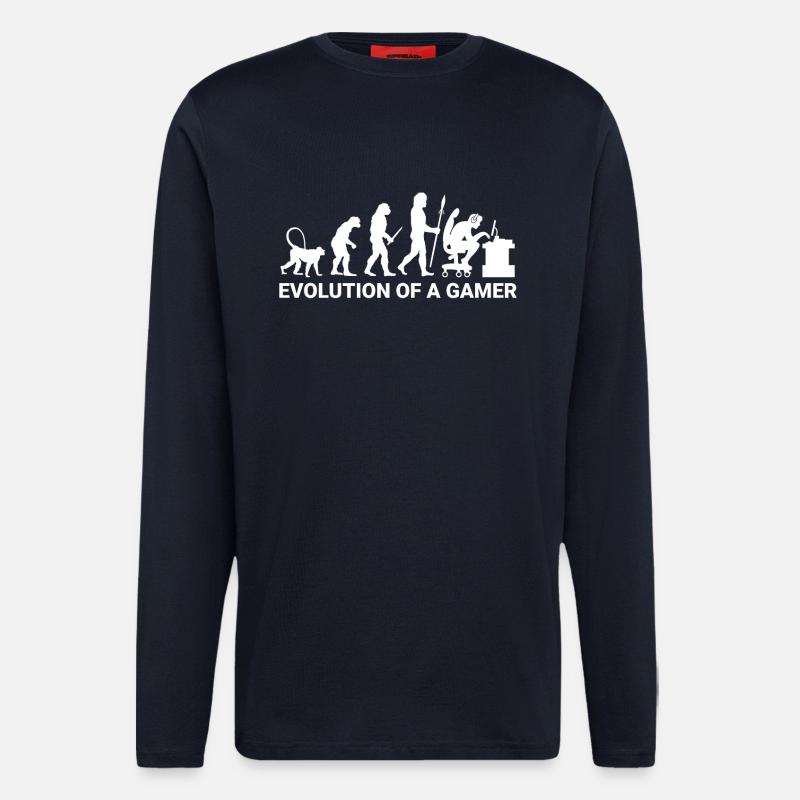 Evolution gamer - Longsleeve - made by SPREAD  - DARK NAVY