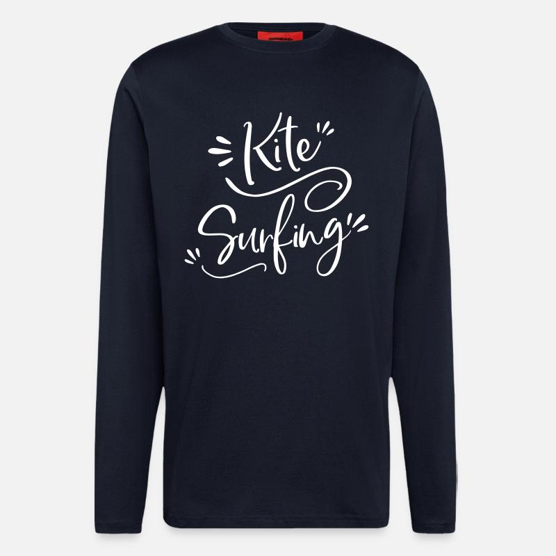 kitesurfing kitesurfer gift - Longsleeve - made by SPREAD  - DARK NAVY