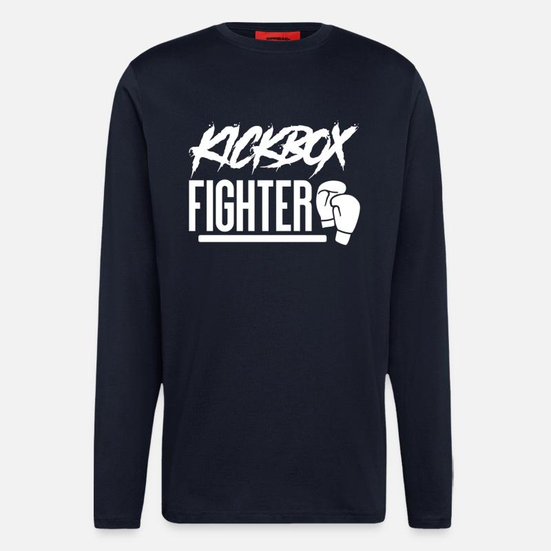 Kickboxen Kickboxing - Langarmshirt - made by SPREAD  - DARK NAVY