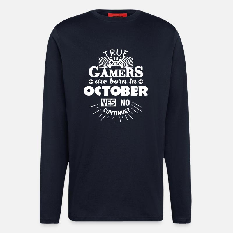 Gaming Oktober - Langarmshirt - made by SPREAD  - DARK NAVY