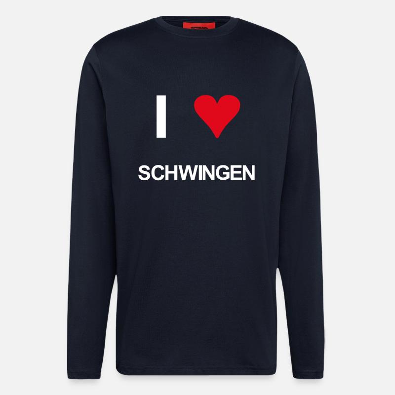 I love schwingen - Langarmshirt - made by SPREAD - DARK NAVY