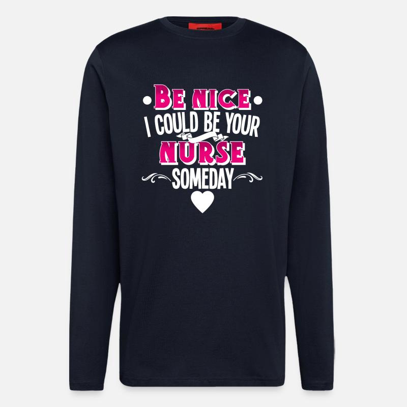 Nurse Krankenschwester - Langarmshirt - made by SPREAD  - DARK NAVY