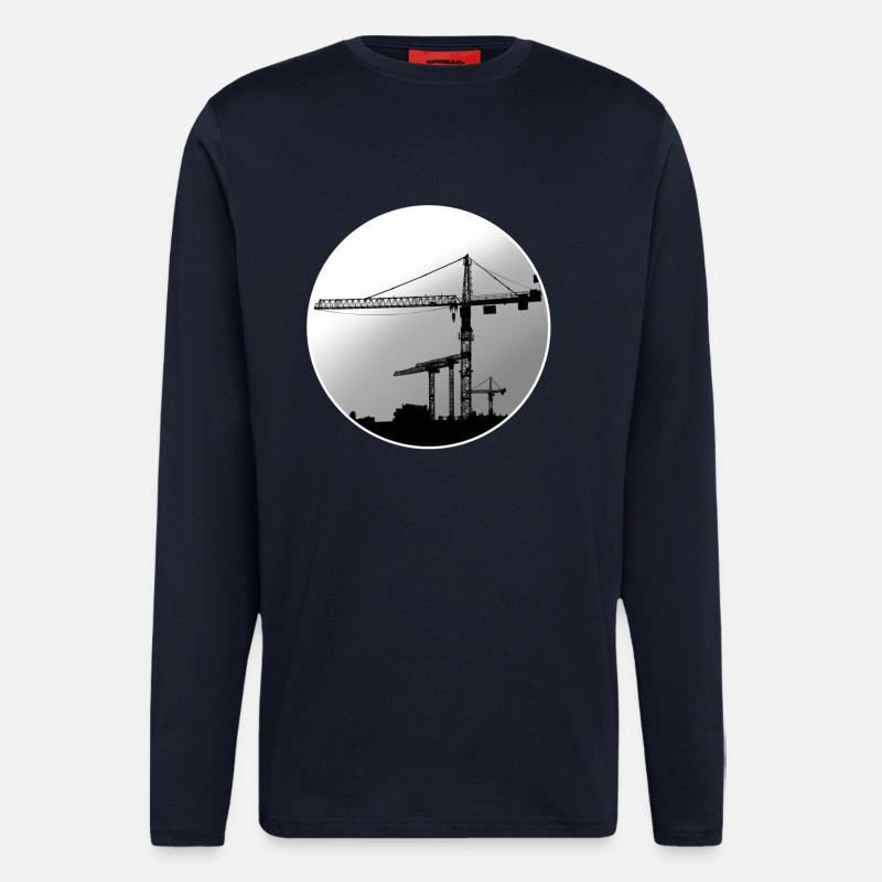 Crane operator crane - Longsleeve - made by SPREAD  - DARK NAVY