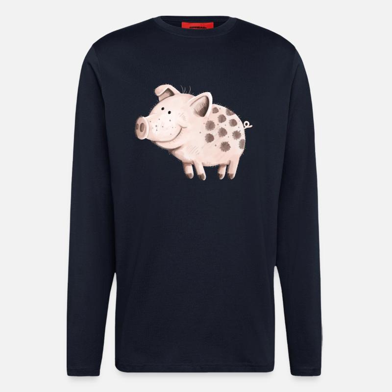 Süßes Schwein - Langarmshirt - made by SPREAD  - DARK NAVY