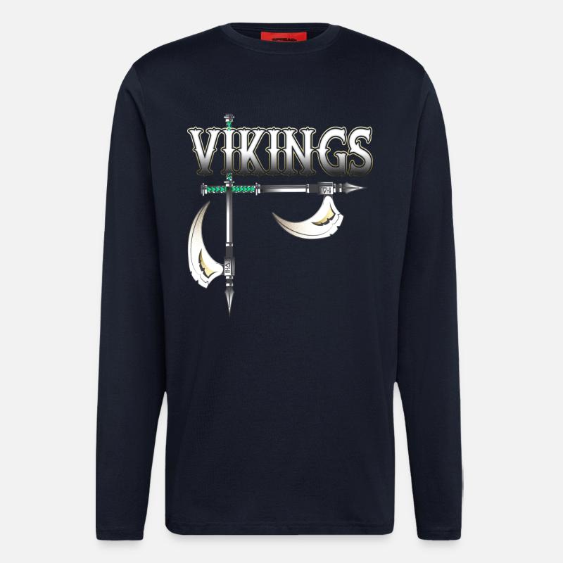 Wikinger Krieger - Langarmshirt - made by SPREAD  - DARK NAVY