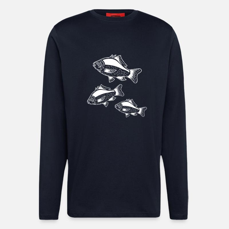 Fische - Langarmshirt - made by SPREAD  - DARK NAVY