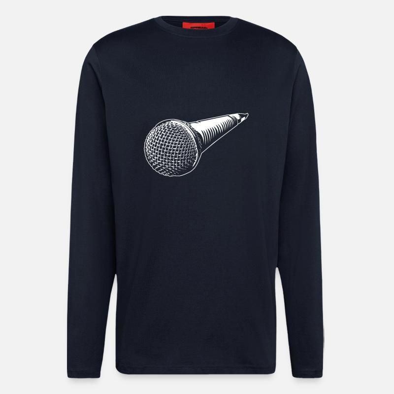 microphone - Longsleeve - made by SPREAD  - DARK NAVY