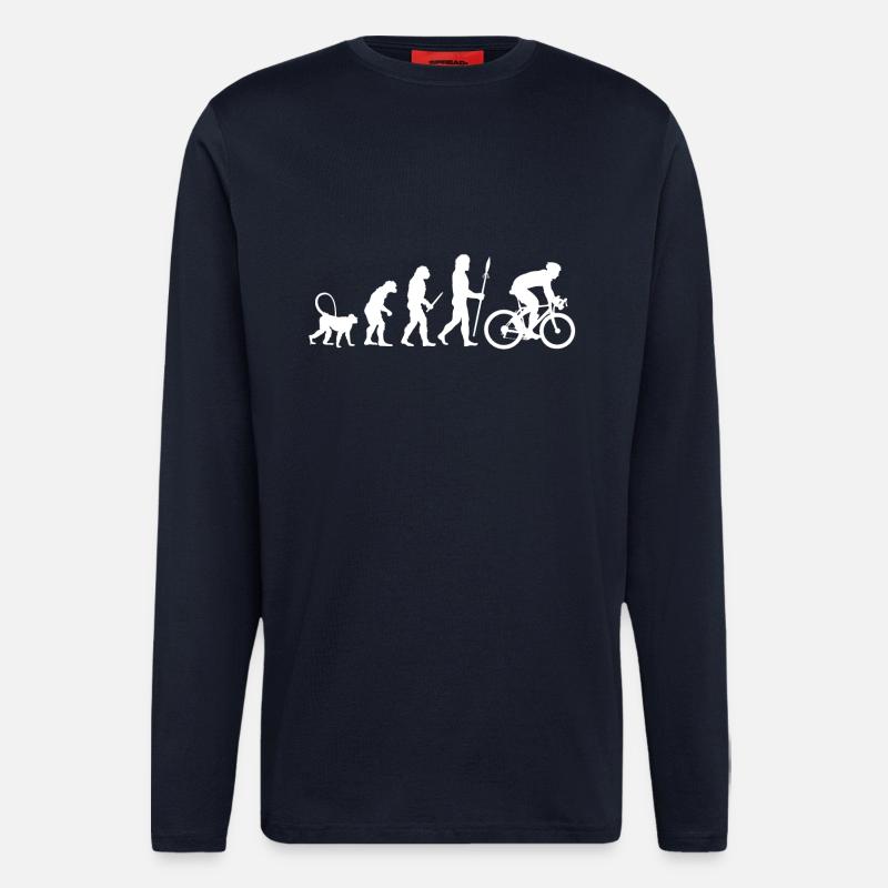 Evolution Radfahrer - Langarmshirt - made by SPREAD  - DARK NAVY