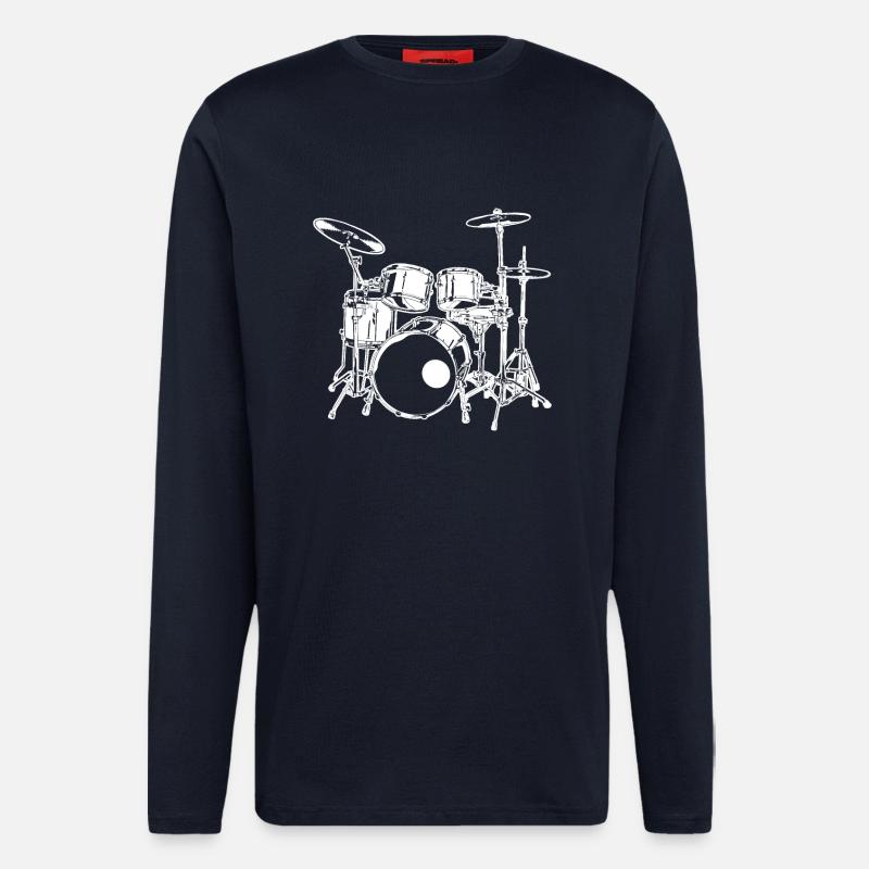 Rock Musik - Langarmshirt - made by SPREAD  - DARK NAVY