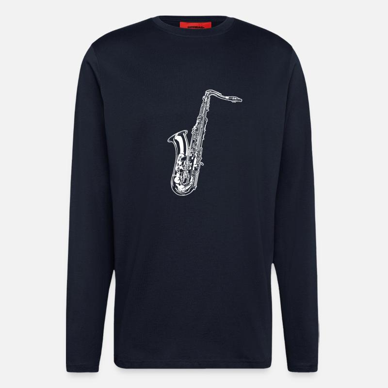 Saxophon - Langarmshirt - made by SPREAD  - DARK NAVY