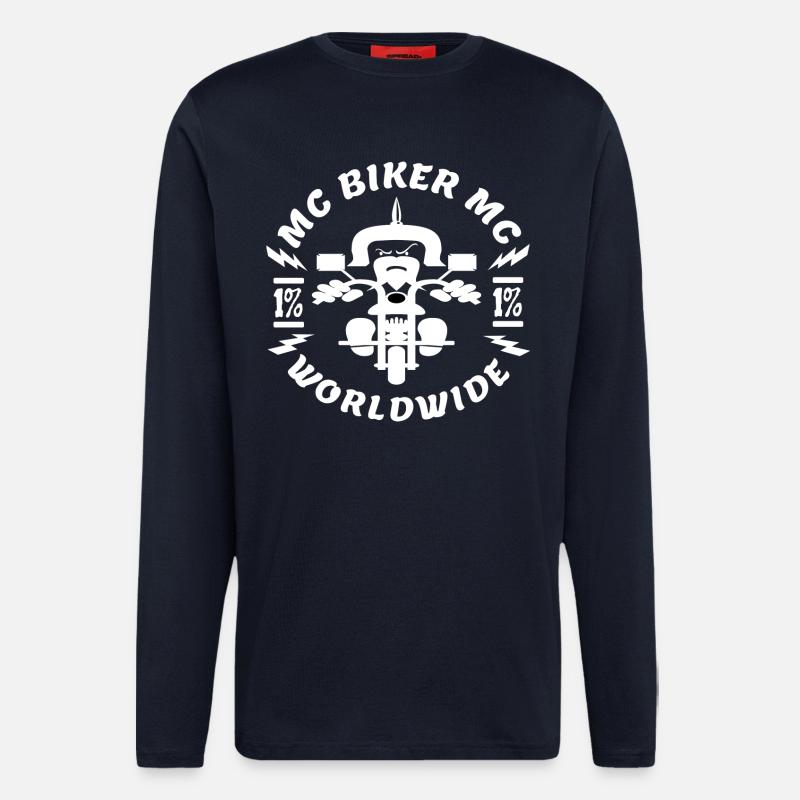 Motorradfahrer, Biker - Langarmshirt - made by SPREAD  - DARK NAVY