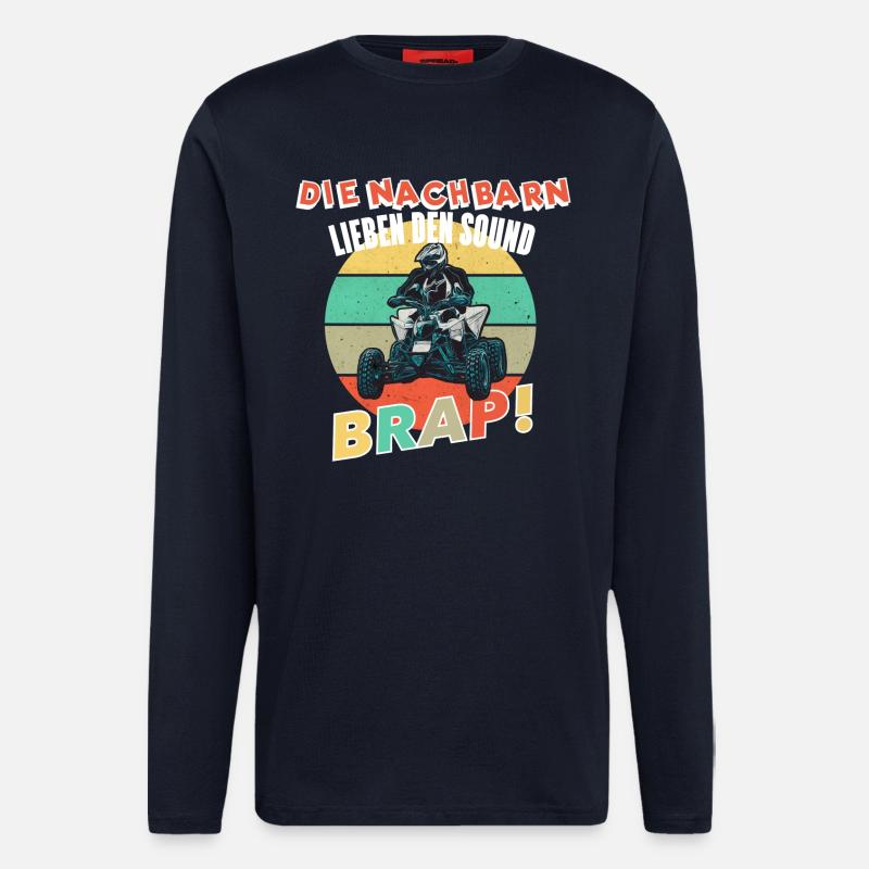 Quad Lustiger Spruch - Langarmshirt - made by SPREAD  - DARK NAVY