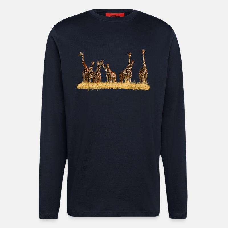 Giraffen - Langarmshirt - made by SPREAD  - DARK NAVY