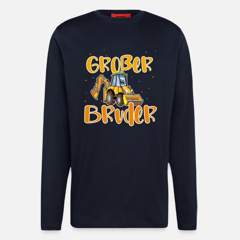Großer Bruder Bagger - Langarmshirt - made by SPREAD  - DARK NAVY