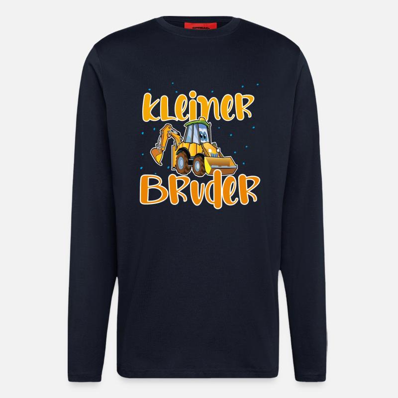 Kleiner Bruder Bagger - Langarmshirt - made by SPREAD  - DARK NAVY