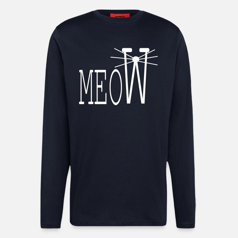 Amis chats - Manches longues bio décontracté fabriqué en UE - DARK NAVY
