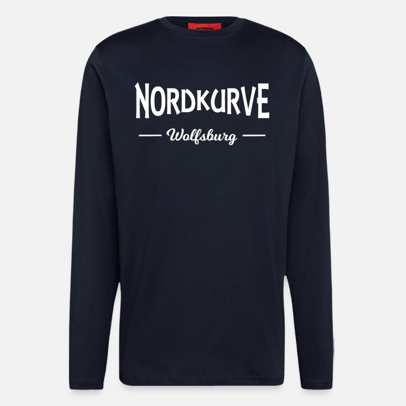 Wolfsburg north curve - Longsleeve - made by SPREAD  - DARK NAVY