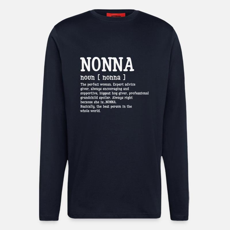 Nonna Defination Mothers Day - Longsleeve - made by SPREAD  - DARK NAVY