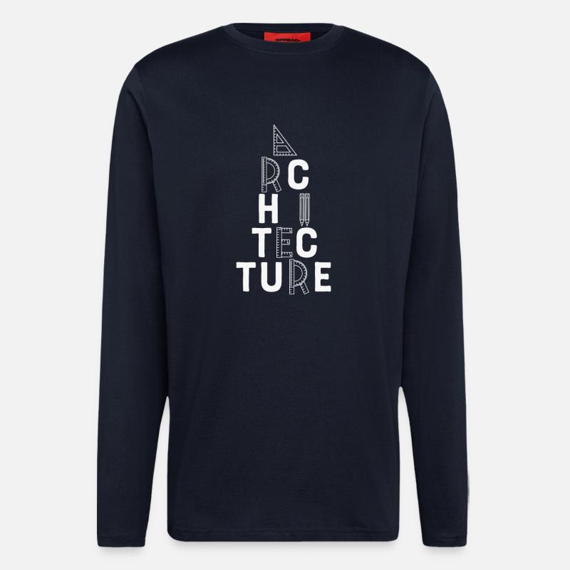 Architekturarchitekt Student - Langarmshirt - made by SPREAD  - DARK NAVY
