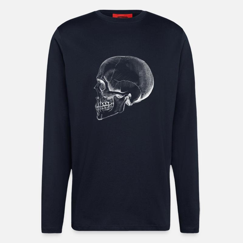 Schädel - Langarmshirt - made by SPREAD  - DARK NAVY