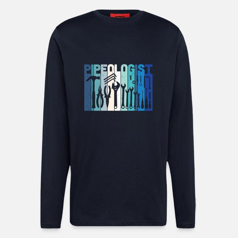 Pipeologist Plumber Tools - Longsleeve - made by SPREAD  - DARK NAVY