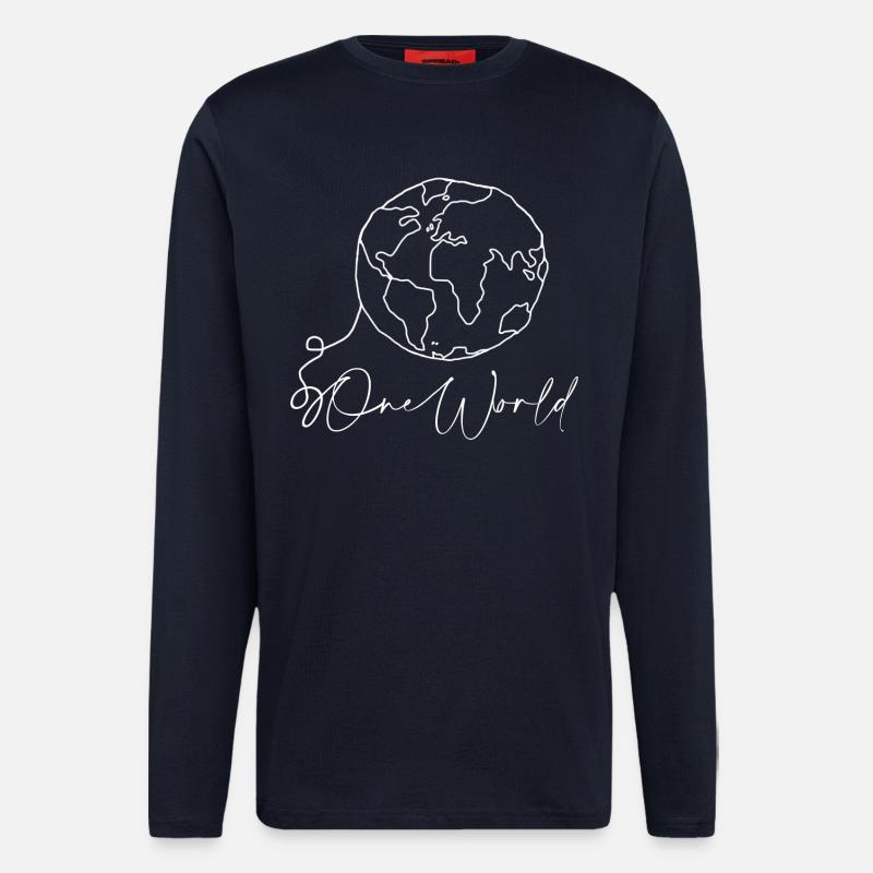 World - Langarmshirt - made by SPREAD - DARK NAVY