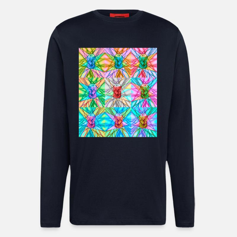 Vibrant Can and Abstract Light Pattern - Longsleeve - made by SPREAD  - DARK NAVY