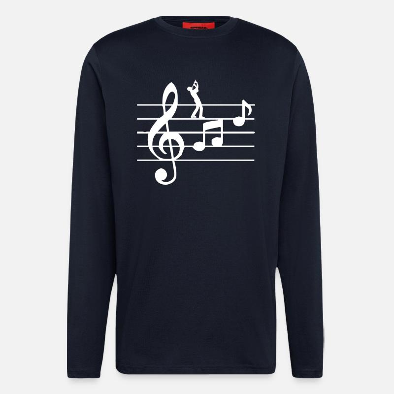 Flöte Blasinstrumente - Langarmshirt - made by SPREAD - DARK NAVY