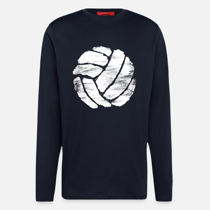 Volleyball Zeichnung - Langarmshirt - made by SPREAD  - DARK NAVY