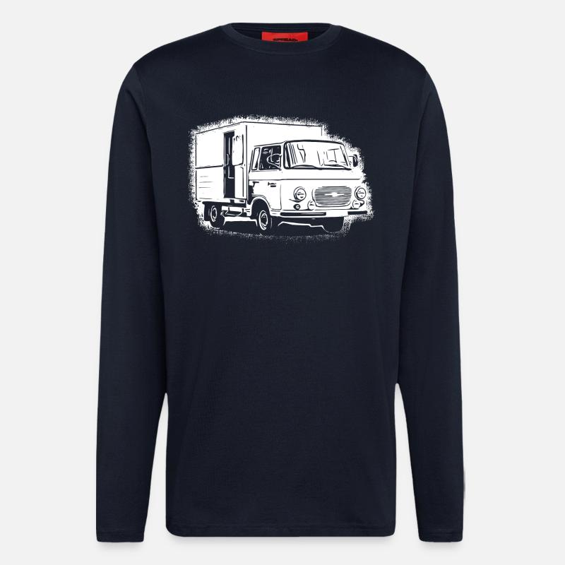 Barka's panel van GDR - Longsleeve - made by SPREAD  - DARK NAVY