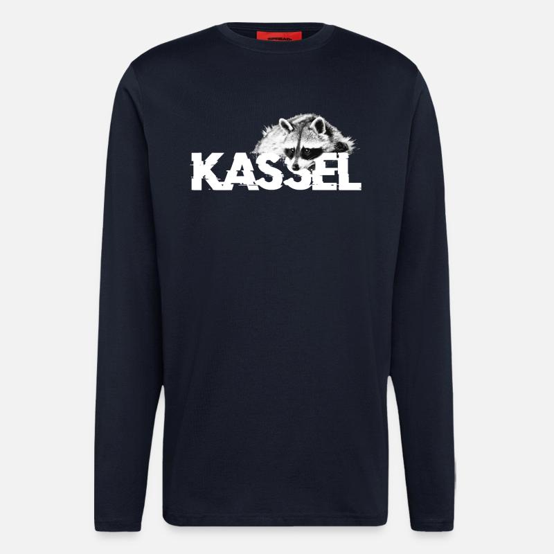 raton laveur Kassel - Manches longues bio décontracté fabriqué en UE - DARK NAVY