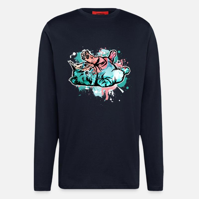 Katze - Langarmshirt - made by SPREAD  - DARK NAVY