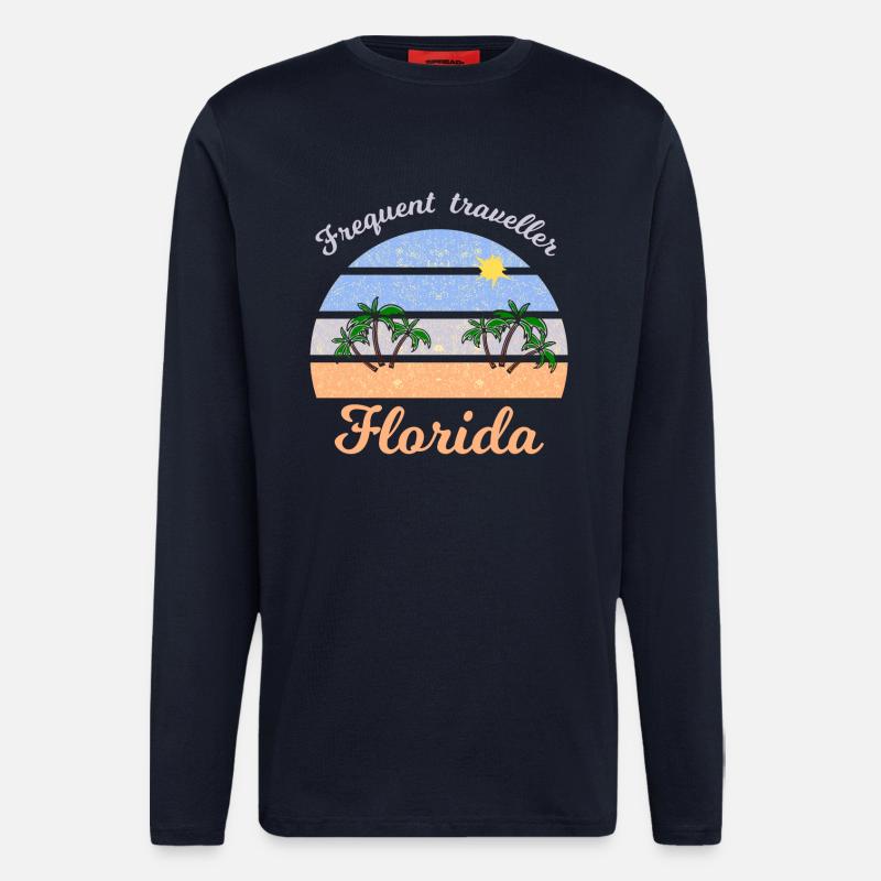 Urlaub in Florida - Langarmshirt - made by SPREAD  - DARK NAVY