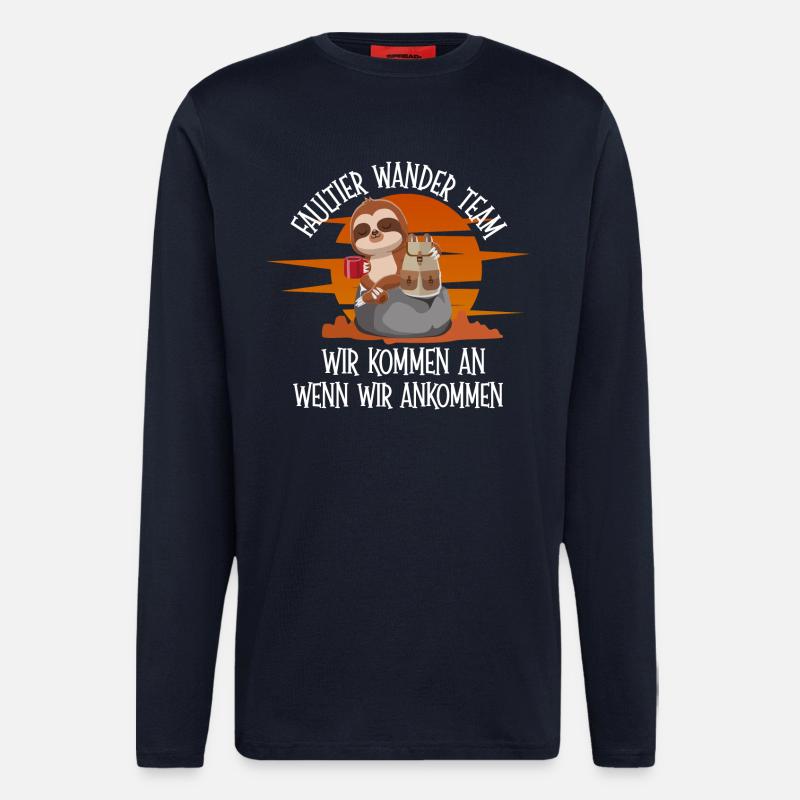 Häschentier Wanderteam Motiv - Langarmshirt - made by SPREAD  - DARK NAVY