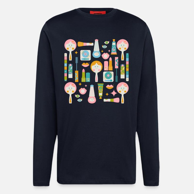 Disco Make Up Wiederbelebung - Langarmshirt - made by SPREAD  - DARK NAVY