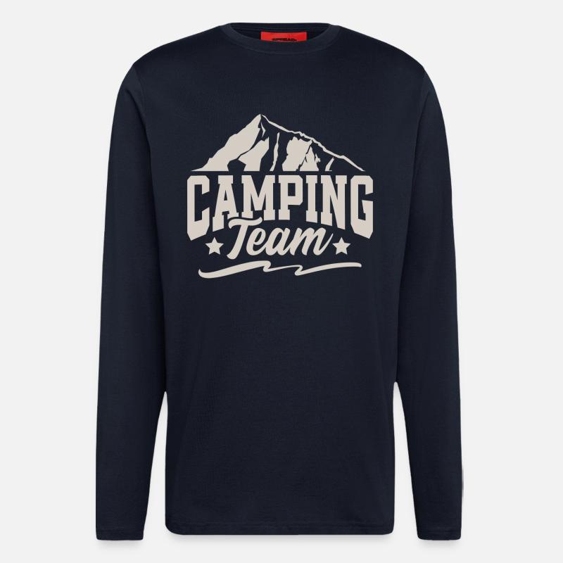 Camping Team Camper Campen - Langarmshirt - made by SPREAD  - DARK NAVY