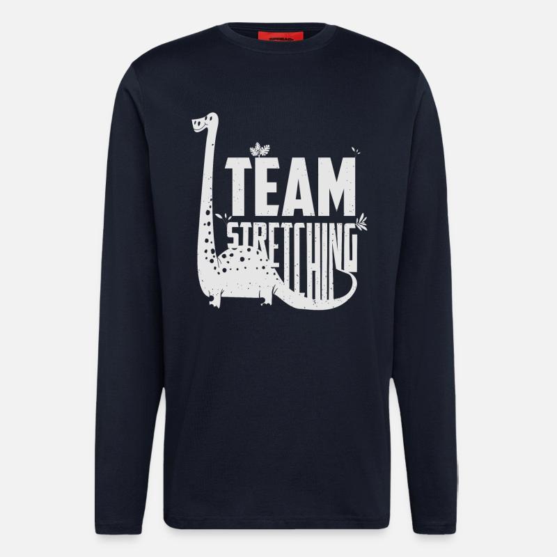 Dino Stretching Team - Langarmshirt - made by SPREAD  - DARK NAVY