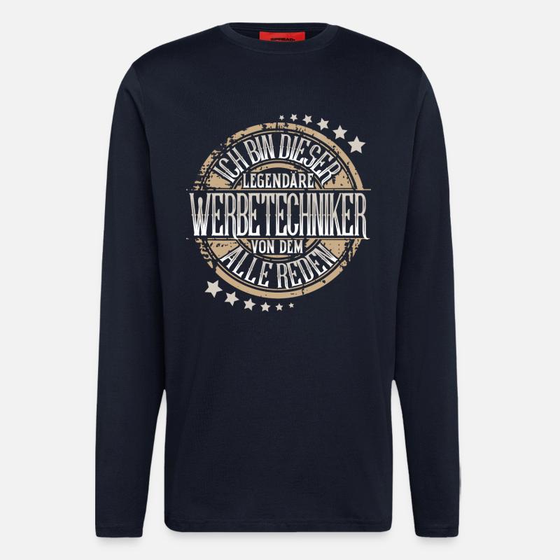 Werbetechniker - Langarmshirt - made by SPREAD - DARK NAVY